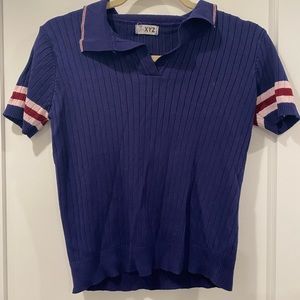Cropped strip polo